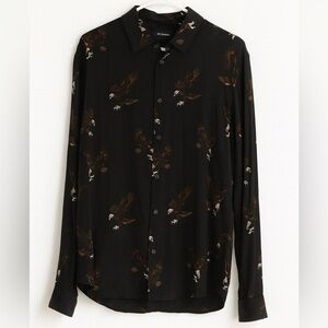 The Kooples Paris Black Eagle-Print Relaxed Shirt – Size M (Unisex Men’s) NWT
